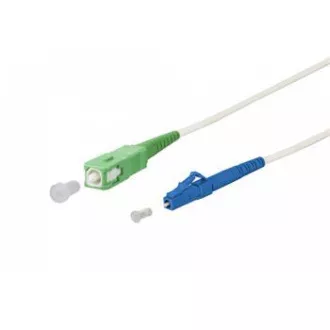 SC/APC - LC/UPC simplex 9/125 SM 5m brat.alb 3mm B3 LSZH