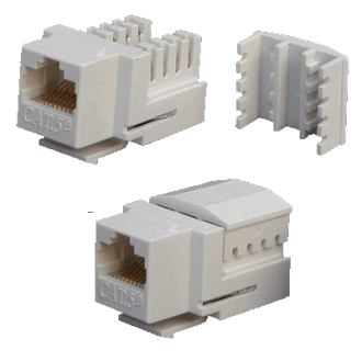 DATACOM Keystone UTP RJ45 Cat5E Dual MINI alb