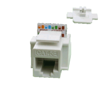 DATACOM Keystone Keystone UTP Cat5e autofiletant alb