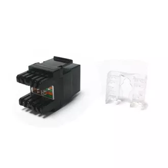 DATACOM UTP UTP Keystone Cat5e negru Dual Slim crestătură spate