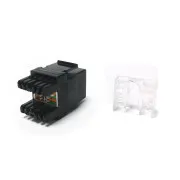 DATACOM UTP UTP Keystone Cat5e negru Dual Slim crestătură spate