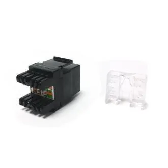 DATACOM UTP UTP Keystone Cat5e negru Dual Slim crestătură spate DATACOM UTP UTP Keystone Cat5e negru Dual Slim crestătură spate
