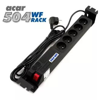 Sursă de alimentare 19". Acar 504WF 5x220V-3m neagră + protecție întrerupător.