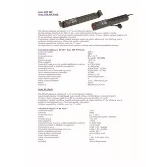 Sursă de alimentare 19". Acar 504WF 5x230V-5m neagră + protecție întrerupător. Sursă de alimentare 19". Acar 504WF 5x230V-5m neagră + protecție întrerupător.