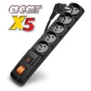 Panou de distributie ACAR X5/3m 5x220V negru+protectie la supracurent