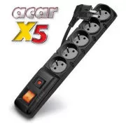 Panou de distributie ACAR X5/5m 5x230V negru + protectie intrerupator.