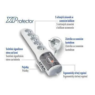 Panou de distributie ACAR XProtector/3m 5x220V alb Panou de distributie ACAR XProtector/3m 5x220V alb