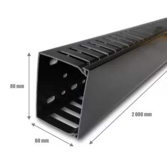 CABLE MANAGER 2U 60x80 (2M) NEGRU CABLE MANAGER 2U 60x80 (2M) NEGRU
