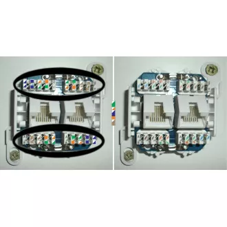 DATACOM UTP UTP dublă priză 45 grade - Cat5e