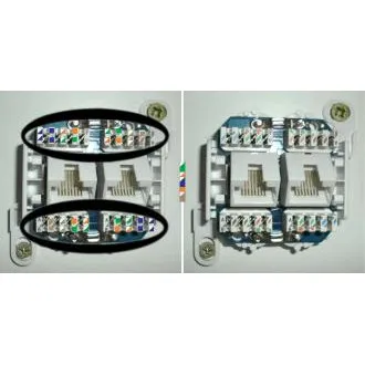 DATACOM UTP UTP dublă priză 45 grade - Cat5e