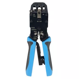 Clește de sertizare W-Star RJ45 WS200R RJ50, RJ45, RJ12, RJ11 cu clichet, solid cu tăietor