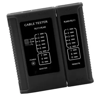 Tester W-Star UTP WS468BK, RJ45, RJ11, STP, Cat5e, Cat7, tot negru Tester W-Star UTP WS468BK, RJ45, RJ11, STP, Cat5e, Cat7, tot negru