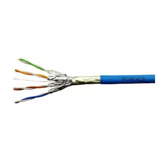 Cablu F/FTP Cat.6a 500 MHz 4x2xAWG23, LS0H albastru, Dca, 500m Cablu F/FTP Cat.6a 500 MHz 4x2xAWG23, LS0H albastru, Dca, 500m