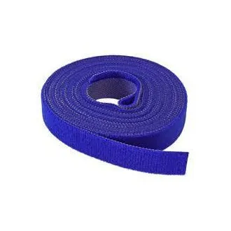 Bandă de legare cu velcro, 16 mm, 4 m, albastră Bandă de legare cu velcro, 16 mm, 4 m, albastră
