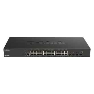 Switch inteligent gestionat D-Link DXS-1210-28T cu 24 de porturi 10G Base-T + 4 porturi 10G/25G SFP28
