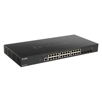 Switch inteligent gestionat D-Link DXS-1210-28T cu 24 de porturi 10G Base-T + 4 porturi 10G/25G SFP28