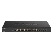 Switch inteligent gestionat D-Link DXS-1210-28T cu 24 de porturi 10G Base-T + 4 porturi 10G/25G SFP28