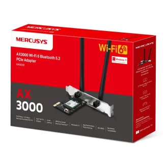 Adaptor Mercusys MA80XE AX3000 WiFi6 BT PCIe