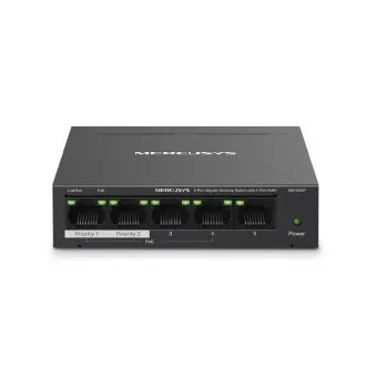 Comutator destop Mercusys MS105GP 5xGb 4xPoE+ Comutator destop Mercusys MS105GP 5xGb 4xPoE+