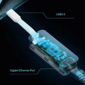 Adaptor de rețea TP-Link UE300C USB 3.0 Tip-C la Gigabit Ethernet