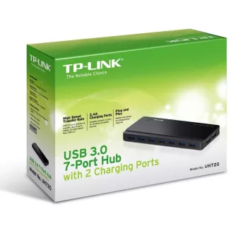 Hub TP-Link cu 7 porturi USB 3.0 + 2 porturi USB pentru încărcare și alimentare Hub TP-Link cu 7 porturi USB 3.0 + 2 porturi USB pentru încărcare și alimentare