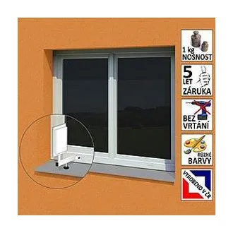 Suport mic de antenă pentru fereastră din plastic "L", lungime 17,5 cm, înălțime 25 cm, d=20mm