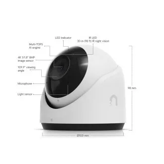 Ubiquiti UVC-G6-Turret-W - Turelă UniFi Protect G6, albă Ubiquiti UVC-G6-Turret-W - Turelă UniFi Protect G6, albă