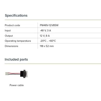 Sursa de alimentare modulara. Sursa de alimentare 48V pentru CCR, iesire 12V, 8A