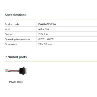 Sursa de alimentare modulara. Sursa de alimentare 48V pentru CCR, iesire 12V, 8A