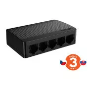Tenda SG105M - Mini-comutator 5x Gigabit Desktop Ethernet Mini Switch, 10/100/1000 Mbps, 10Gb/s, fără ventilator