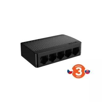 Tenda SG105M - Mini-comutator 5x Gigabit Desktop Ethernet Mini Switch, 10/100/1000 Mbps, 10Gb/s, fără ventilator