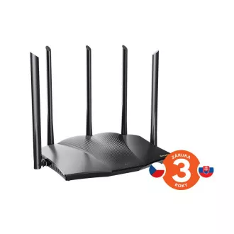 Tenda TX12 Pro AX3000 WiFi6 Router, 1x GWAN, 3x GLAN, IPv6, 5x 6dBi, WPA3, Mesh, aplicație CZ