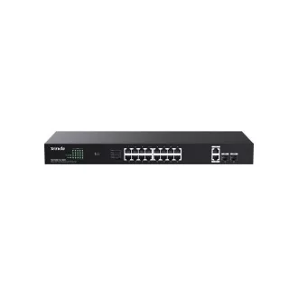 Tenda TEG1120P-16-150W PoE+ Switch Gigabit 16x 1Gb/s PoE+ 802.3af/at + 2x SFP + 2x RJ45, 135W, Rack