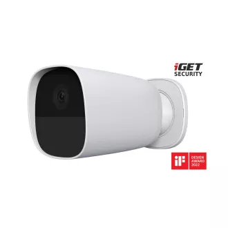 iGET SECURITY EP26 White - Cameră FullHD cu baterie WiFi, IP65, autonomă și pentru alarma M5-4G și M4, CZ