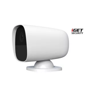 iGET SECURITY EP26 White - Cameră FullHD cu baterie WiFi, IP65, autonomă și pentru alarma M5-4G și M4, CZ