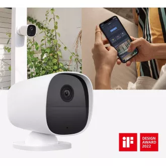 iGET SECURITY EP26 White - Cameră FullHD cu baterie WiFi, IP65, autonomă și pentru alarma M5-4G și M4, CZ
