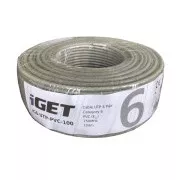 Cablu de instalație iGET CAT6 UTP PVC Eca 100m/cutie, cablu cu fir, cu clasa de reacție la foc Eca