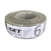 Cablu de instalație iGET CAT6 UTP PVC Eca 100m/cutie, cablu cu fir, cu clasa de reacție la foc Eca