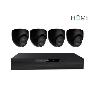 iGET HOME N85P4 - camera NVR PoE set 3K rezolutie, 8CH NVR + camera 4x cu sunet, IR si LED