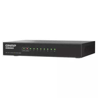 Switch QNAP QSW-1108-8T-R2 (8 porturi 2.5GbE, răcire pasivă, suport 100M/ 1G/ 2.5G)