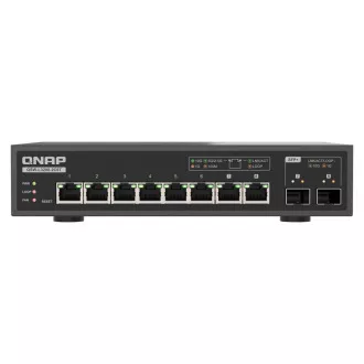 Switch QNAP QSW-L3208-2C6T (6 porturi 10GbE, 2 porturi combinate 10G SFP+/NBASE-T, Lite Managed)