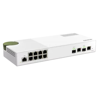 Switch gestionat QNAP QSW-M2108-2C (8 porturi RJ45 2.5GbE și 2 porturi SFP+ / RJ-45 10GbE combinate)