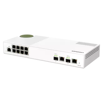 Switch gestionat QNAP QSW-M2108-2C (8 porturi RJ45 2.5GbE și 2 porturi SFP+ / RJ-45 10GbE combinate)