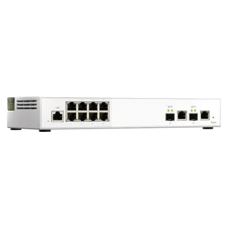 Switch gestionat QNAP QSW-M2108-2C (8 porturi RJ45 2.5GbE și 2 porturi SFP+ / RJ-45 10GbE combinate) Switch gestionat QNAP QSW-M2108-2C (8 porturi RJ45 2.5GbE și 2 porturi SFP+ / RJ-45 10GbE combinate)