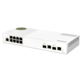Switch gestionat QNAP QSW-M2108-2C (8 porturi RJ45 2.5GbE și 2 porturi SFP+ / RJ-45 10GbE combinate) Switch gestionat QNAP QSW-M2108-2C (8 porturi RJ45 2.5GbE și 2 porturi SFP+ / RJ-45 10GbE combinate)