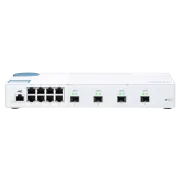 Switch gestionat QNAP QSW-M408S (12 porturi: 8 porturi Gigabit + 4 porturi 10G SFP+)