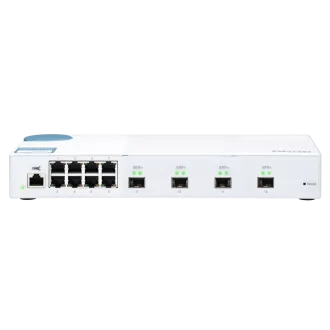 Switch gestionat QNAP QSW-M408S (12 porturi: 8 porturi Gigabit + 4 porturi 10G SFP+)
