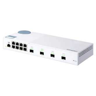 Switch gestionat QNAP QSW-M408S (12 porturi: 8 porturi Gigabit + 4 porturi 10G SFP+)