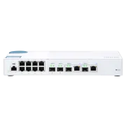 Switch gestionat QNAP QSW-M408-2C (12 porturi: 8 porturi Gigabit + 4 porturi combo 10G SFP+ / 2 porturi combo 10GbE)