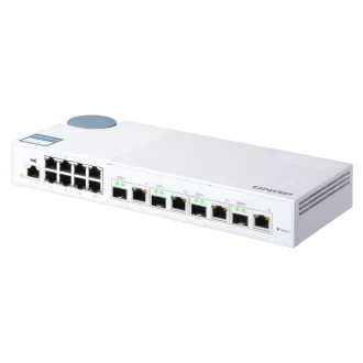 Switch gestionat QNAP QSW-M408-4C (12 porturi: 8x porturi Gigabit + 4x porturi combo 10G SFP+ / 10GbE)